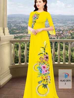 Vải Áo Dài Hoa In 3D AD HLAD2979 37